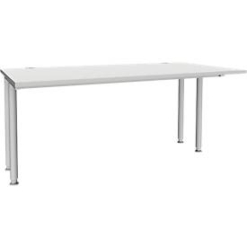 Schäfer Shop Genius Schäfer Shop  Genius Bureautafel MODENA FLEX, breedte 1600 mm, aan beide zijden ingekort, lichtgrijs