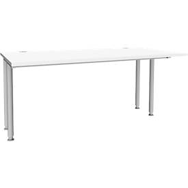 Schäfer Shop Genius Schäfer Shop  Genius Bureautafel MODENA FLEX, breedte 1600 mm, aan beide zijden ingekort, wit