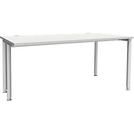 Schäfer Shop Genius Schäfer Shop  Genius Bureautafel MODENA FLEX, breedte 1600 mm, aan een zijde ingekort, lichtgrijs