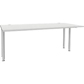 Schäfer Shop Genius Schäfer Shop  Genius Bureautafel MODENA FLEX, breedte 1800 mm, aan beide zijden ingekort, lichtgrijs
