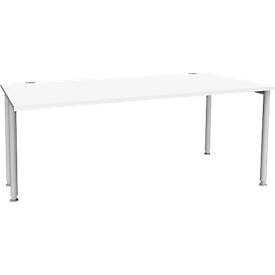 Schäfer Shop Genius Schäfer Shop  Genius Bureautafel MODENA FLEX, breedte 1800 mm, aan een zijde ingekort, wit