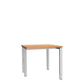 Schäfer Shop Genius Schäfer Shop  Genius Bureautafel MODENA FLEX, 4-poot rechthoekige buis, eenzijdig, B 800 mm, beuken