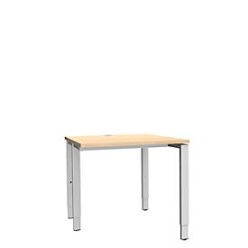 Schäfer Shop Genius Schäfer Shop  Genius Bureautafel MODENA FLEX, 4-poot rechthoekige buis, eenzijdig, B 800 mm, esdoorn