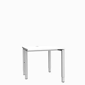 Schäfer Shop Genius Schäfer Shop  Genius Bureautafel MODENA FLEX, 4-poot rechthoekige buis, eenzijdig, B 800 mm, wit