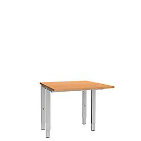 Schäfer Shop Genius Schäfer Shop  Genius Bureautafel MODENA FLEX, 4-poot rechthoekige buis, tweezijdig, B 800 mm, beuken