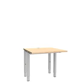 Schäfer Shop Genius Schäfer Shop  Genius Bureautafel MODENA FLEX, 4-poot rechthoekige buis, tweezijdig, B 800 mm, esdoorn