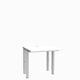 Schäfer Shop Genius Schäfer Shop  Genius Bureautafel MODENA FLEX, 4-poot rechthoekige buis, tweezijdig, B 800 mm, wit