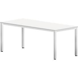 Bureautafel BEXXSTAR, rechthoekig, poot van vierkante buis, B 1800 x D 800 x H 740 mm, wit