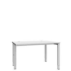 Schäfer Shop Genius Schäfer Shop  Genius Bureautafel MODENA FLEX, 4-poot rechthoekige buis, eenzijdig, B 1200 mm, lichtgrijs