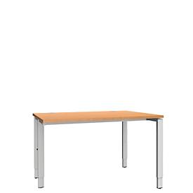 Schäfer Shop Genius Schäfer Shop  Genius Bureautafel MODENA FLEX, 4-poot rechthoekige buis, eenzijdig, B 1200 mm, beuken