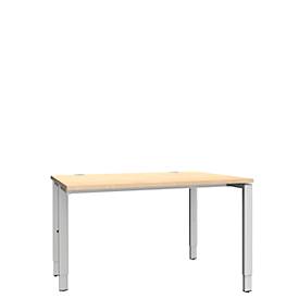 Schäfer Shop Genius Schäfer Shop  Genius Bureautafel MODENA FLEX, 4-poot rechthoekige buis, eenzijdig, B 1200 mm, esdoorn