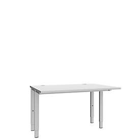Schäfer Shop Genius Schäfer Shop  Genius Bureautafel MODENA FLEX, 4-poot rechthoekige buis, tweezijdig, B 1200 mm, lichtgrijs