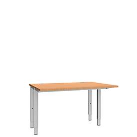 Schäfer Shop Genius Schäfer Shop  Genius Bureautafel MODENA FLEX, 4-poot rechthoekige buis, tweezijdig, B 1200 mm, beuken