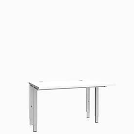 Schäfer Shop Genius Schäfer Shop  Genius Bureautafel MODENA FLEX, 4-poot rechthoekige buis, tweezijdig, B 1200 mm, wit