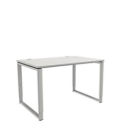 Schäfer Shop Genius bureau Modena Flex, in hoogte verstelbaar, rechthoekige vorm, beugelvoet, breedte 1200 mm, lichtgrijs