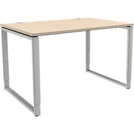 Schäfer Shop Genius bureau Modena Flex, in hoogte verstelbaar, rechthoekige vorm, beugelvoet, breedte 1200 mm, ahorn afwerking
