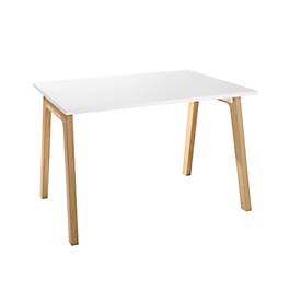 Schäfer Shop Select Start Off Houten bureau, rechthoekig, A-poot, B 1200 x D 800 x H 735 mm, wit/houtlook