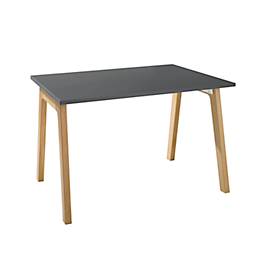 Schäfer Shop Select Start Off Houtbureau, rechthoekig, A-poot, B 1200 x D 800 x H 735 mm, grafiet/houtlook