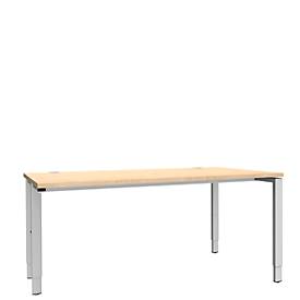 Schäfer Shop Genius Schäfer Shop  Genius Bureautafel MODENA FLEX, 4-poot rechthoekige buis, eenzijdig, B 1600 mm, esdoorn