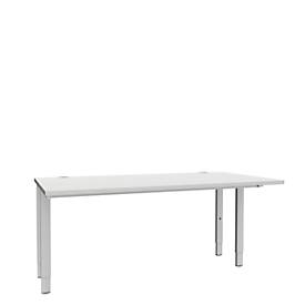 Schäfer Shop Genius Schäfer Shop  Genius Bureautafel MODENA FLEX, 4-poot rechthoekige buis, tweezijdig, B 1600 mm, lichtgrijs