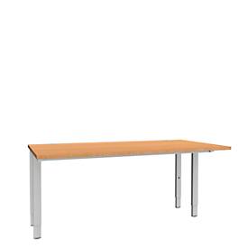 Schäfer Shop Genius Schäfer Shop  Genius Bureautafel MODENA FLEX, 4-poot rechthoekige buis, tweezijdig, B 1600 mm, beuken
