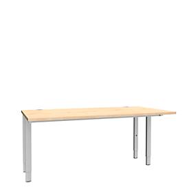 Schäfer Shop Genius Schäfer Shop  Genius Bureautafel MODENA FLEX, 4-poot rechthoekige buis, tweezijdig, B 1600 mm, esdoorn