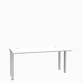Schäfer Shop Genius Schäfer Shop  Genius Bureautafel MODENA FLEX, 4-poot rechthoekige buis, tweezijdig, B 1600 mm, wit