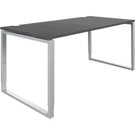 Schäfer Shop Genius bureau Modena Flex, in hoogte verstelbaar, rechthoekige vorm, beugelvoet, breedte 1600 mm, grafiet