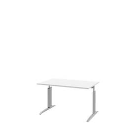 Bureautafel BARI, rechthoek, vorm A, C-poot, B 1200 x D 800 mm, wit