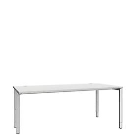 Schäfer Shop Genius Schäfer Shop  Genius Bureautafel MODENA FLEX, 4-poot rechthoekige buis, eenzijdig, B 1800 mm, lichtgrijs