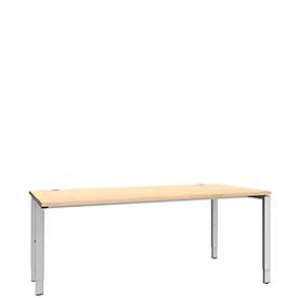 Schäfer Shop Genius Schäfer Shop  Genius Bureautafel MODENA FLEX, 4-poot rechthoekige buis, eenzijdig, B 1800 mm, esdoorn