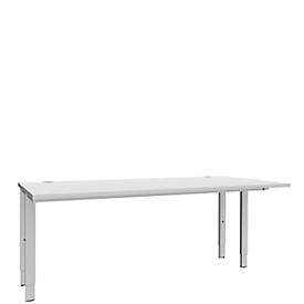Schäfer Shop Genius Schäfer Shop  Genius Bureautafel MODENA FLEX, 4-poot rechthoekige buis, tweezijdig, B 1800 mm, lichtgrijs