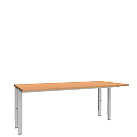 Schäfer Shop Genius Schäfer Shop  Genius Bureautafel MODENA FLEX, 4-poot rechthoekige buis, tweezijdig, B 1800 mm, beuken