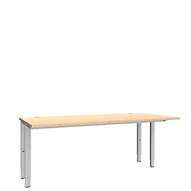 Schäfer Shop Genius Schäfer Shop  Genius Bureautafel MODENA FLEX, 4-poot rechthoekige buis, tweezijdig, B 1800 mm, esdoorn