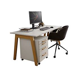 Schäfer Shop Select Start Off Houten bureau, rechthoekig, A-poot, B 1600 x D 800 x H 735 mm, wit/houtlook