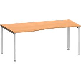 Schäfer Shop Genius Schäfer Shop  Genius Bureautafel in vrije vorm MODENA FLEX, aanbouw links B 1800 mm, beuken