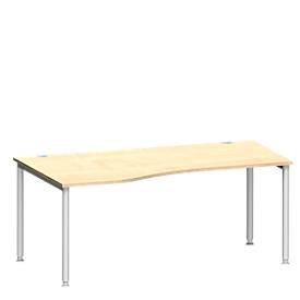 Schäfer Shop Genius Schäfer Shop  Genius Bureautafel in vrije vorm MODENA FLEX, aanbouw links B 1800 mm, esdoorn