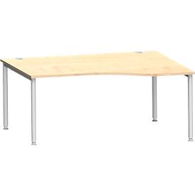 Schäfer Shop Genius Schäfer Shop  Genius Bureautafel in vrije vorm MODENA FLEX, aanbouw rechts B 1800 mm esdoorn