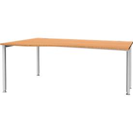 Schäfer Shop Genius Schäfer Shop  Genius Bureautafel in vrije vorm MODENA FLEX, aanbouw links, beuken