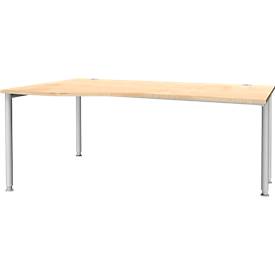 Schäfer Shop Genius Schäfer Shop  Genius Bureautafel in vrije vorm MODENA FLEX, aanbouw links, esdoorn