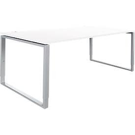 Schäfer Shop Genius bureau Modena Flex, in hoogte verstelbaar, rechthoekige vorm, beugelvoet, breedte 1800 mm, wit