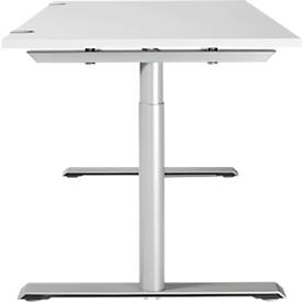 Schäfer Shop Genius bureau MODENA FLEX, T-poot ronde buis, B 1600 x D 800 mm, wit/wit aluminium