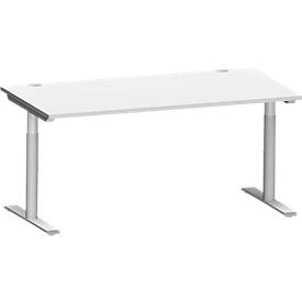 Schäfer Shop Genius MODENA FLEX bureau, 1600 x 800 mm, lichtgrijs