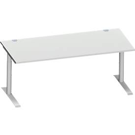 Schäfer Shop Genius MODENA FLEX bureau, 1800 x 800 mm, lichtgrijs