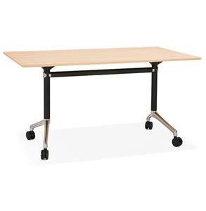 KokoonDesign Bureau Flex 140x70 cm naturel met wielen inklapbaar