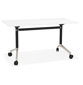 KokoonDesign Bureau Flex 140x70cm wit met wielen inklapbaar