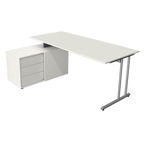 Kerkmann  Bureau Profi wit met archiefkast 180x80cm