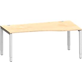 Schäfer Shop Genius bureau MODENA FLEX, aanbouw rechts, B 1800 mm, esdoorn