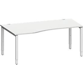 Schäfer Shop Genius bureau MODENA FLEX, aanbouw links, B 1800 mm, lichtgrijs