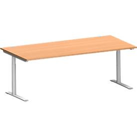 Schäfer Shop Genius bureau MODENA FLEX, 2000 x 1000 mm, beuk